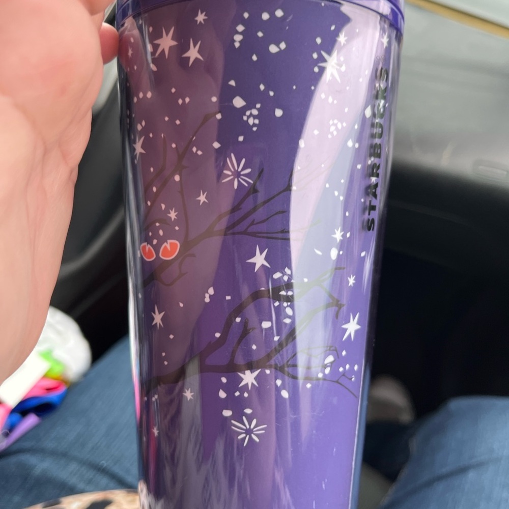 Starbucks Violet Tumbler with Enchanted Owl